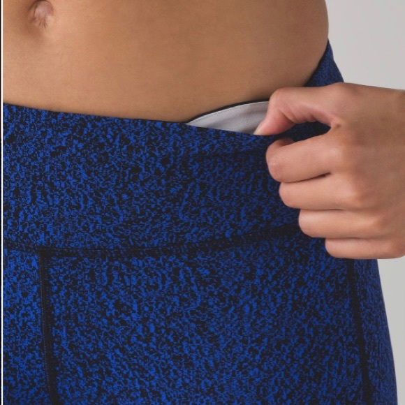 Lululemon On Track Blue/Black Tight Size 2 - Picture 7 of 12